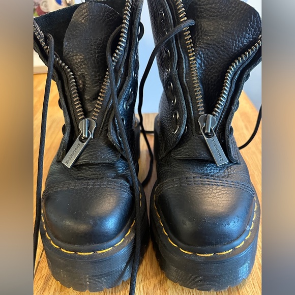 Dr. Martens Sinclair Milled Nappa Leather Platform Boots - Picture 8 of 11